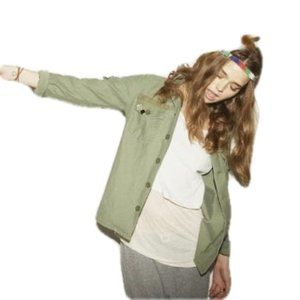 Aritzia TNA Khaki Military Jacket XS